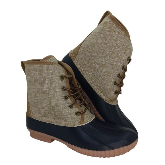 Marleylilly Womens Designer New w/Tags Blue & Tan Fashion Boots - sz. 9 AWESOME! - Picture 1 of 7